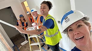 Banner employees at a Habitat for Humanity build event in Hillsboro