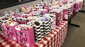 Gift bags to celebrate Valentine's Day