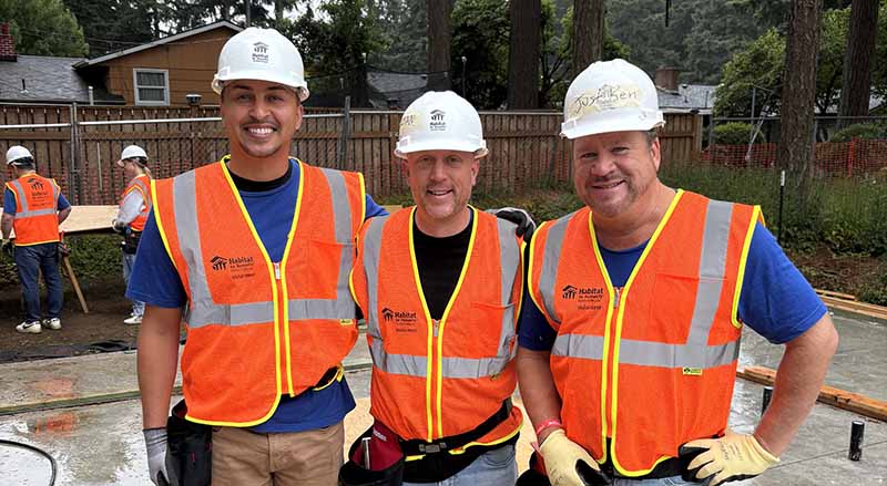 Banner employees volunteering at Habitat for Humanity