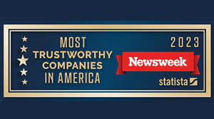 Newsweek most trustworthy companies in america 2023 logo