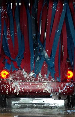 Car going through a carwash