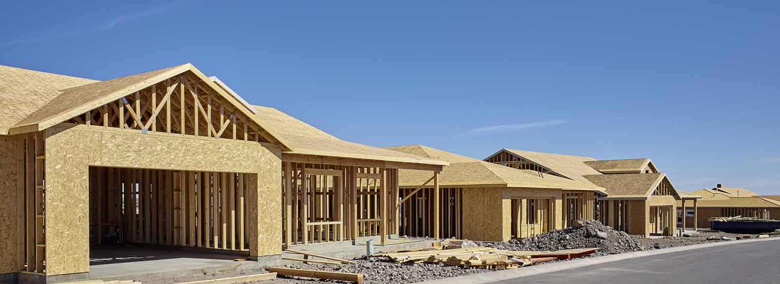 Image of homes being built