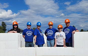 Habitat for Humanity Blitz build Banner volunteers