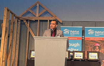 Banner bankers speaking at Habitat luncheon